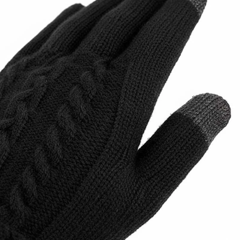 Black Cable Knit Gloves best