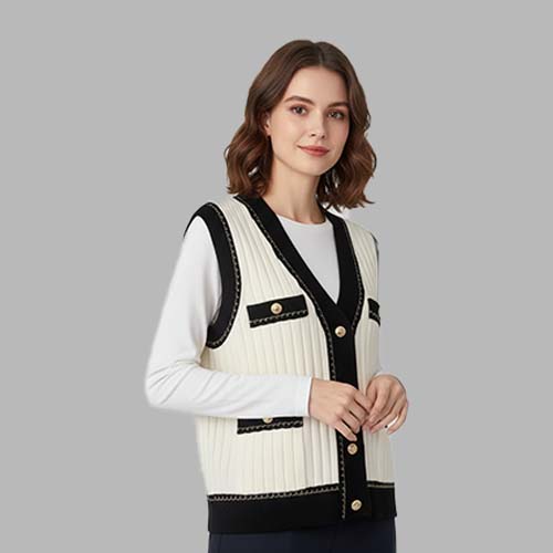 Wool V Neck Vest